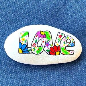 Hand Painted River Love Valentines Day.  Sealed With Acrylic Spray